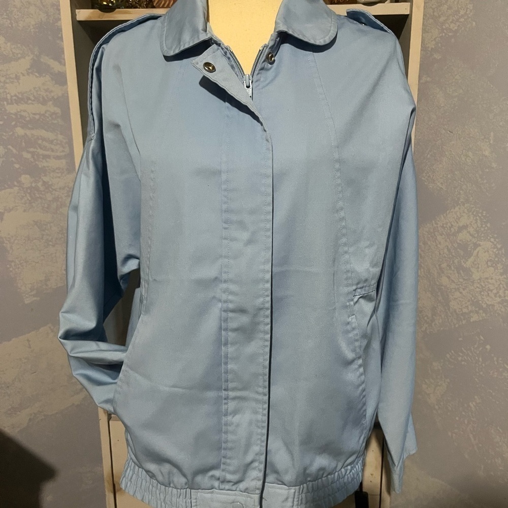 Vintage 80s men’s blue galliano Moto jacket size small - Picture 2 of 10